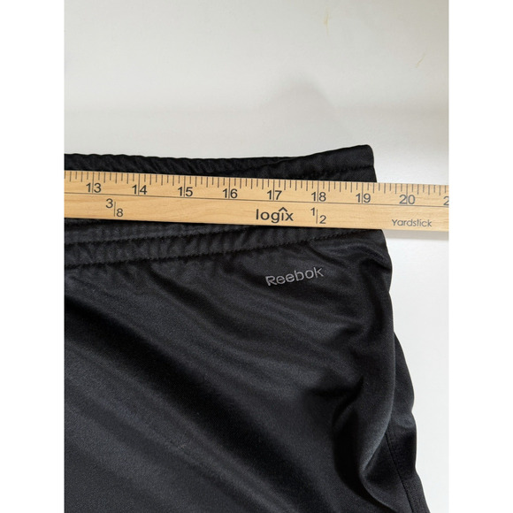 Reebok Pull On Track Pants Size XL Black Drawstring Waist Straight Leg Sweats - Picture 3 of 10